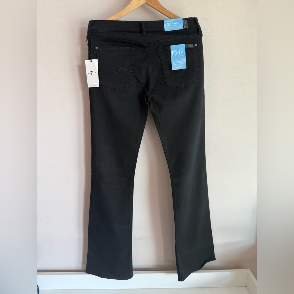 7 For All Mankind Men's Black Bootcut Jeans